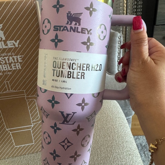 Stanley Tumbler in Pastel Purple with LV designs. New. - Picture 4 of 6